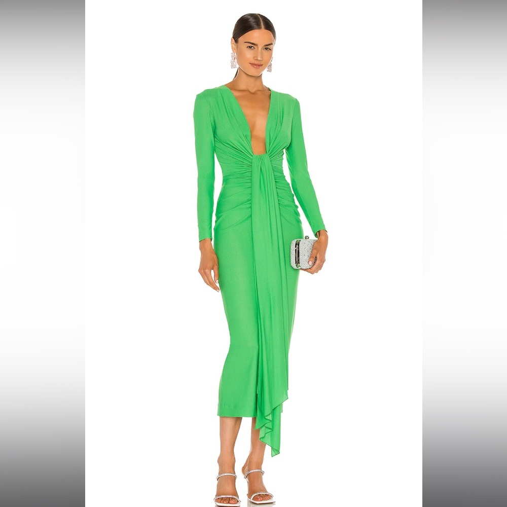 NWT Solace London Lorena midi dress GREEN